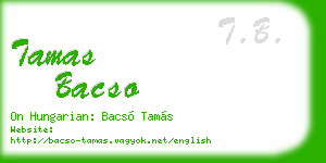 tamas bacso business card