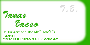 tamas bacso business card